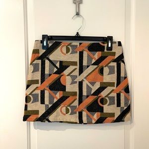 Topshop multi color mini skirt